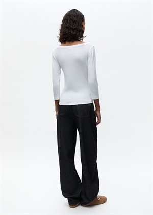 Enally ls b-n bluse 5314 Bright White Envii 